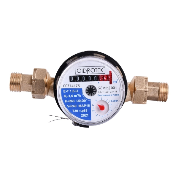 Счетчик для холодной воды Gidrotek E-T 1,6U 1/2"