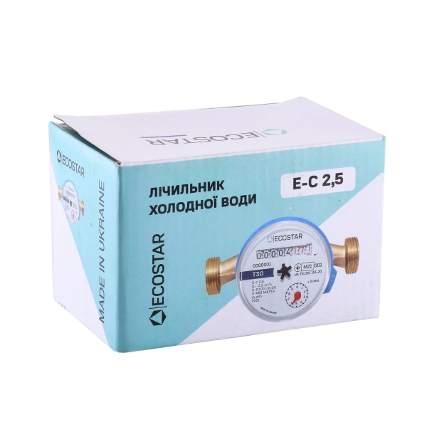Счетчик для холодной воды Ecostar 1/2" L110 E-C 2,5