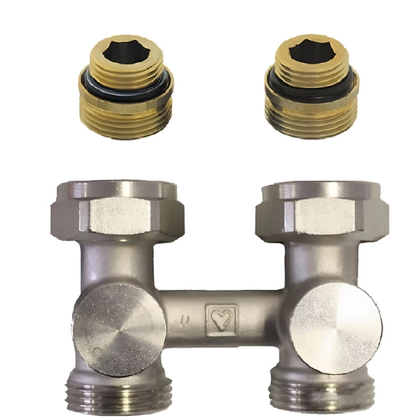 Узел подключения радиатора HERZ 1/2"x3/4" НВ прямой, лат ...