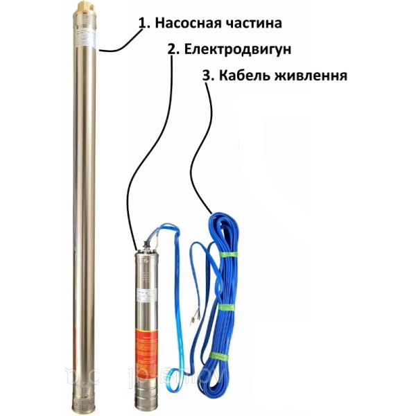 Насос скважинный OPTIMA PM 3SDm2,5/15 0,55 кВт Н 65м 3 м ...