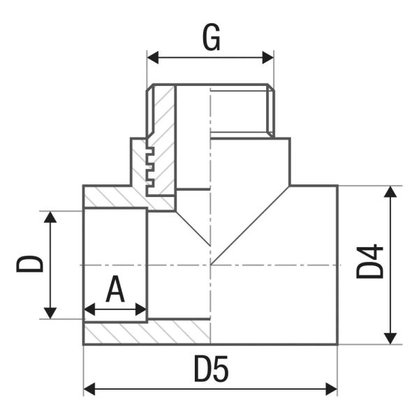 Тройник ITAL IKC302 PPR 25 мм 1/2"