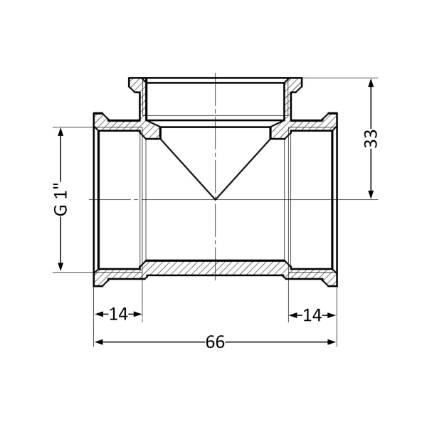 Тройник Thermo Alliance Standard 1"х1"х1" ВР (SD41125)