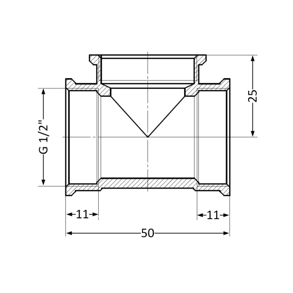 Тройник Thermo Alliance Standard  1/2"х1/2"х1/2" ВР (SD4 ...