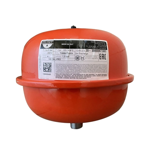 Гидроаккумулятор Zilmet cal-pro 4л вертикальный, красный ...