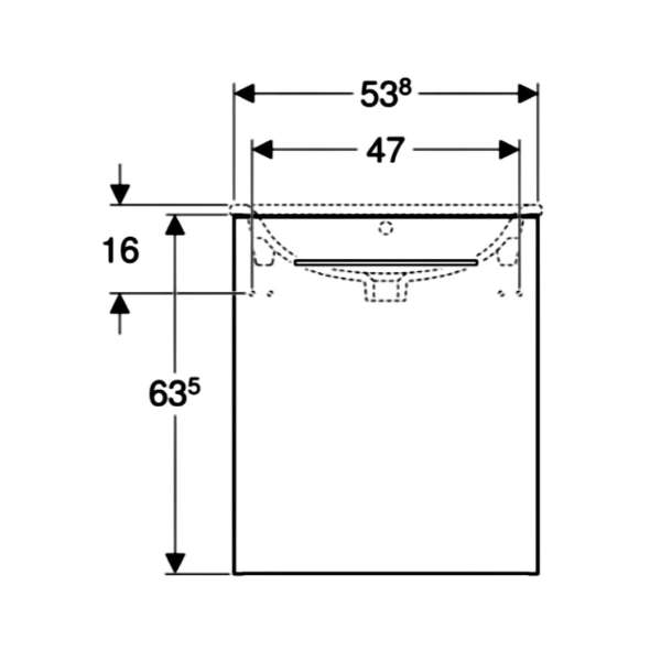 Тумба в ванную Geberit Selnova Square 538x635x502 подвес ...