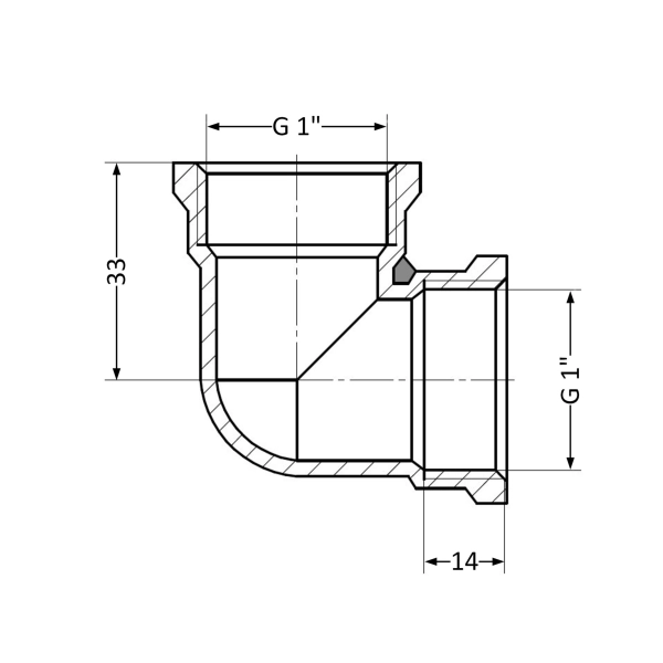 Угол Thermo Alliance Standard 1" ВР (SD41825)