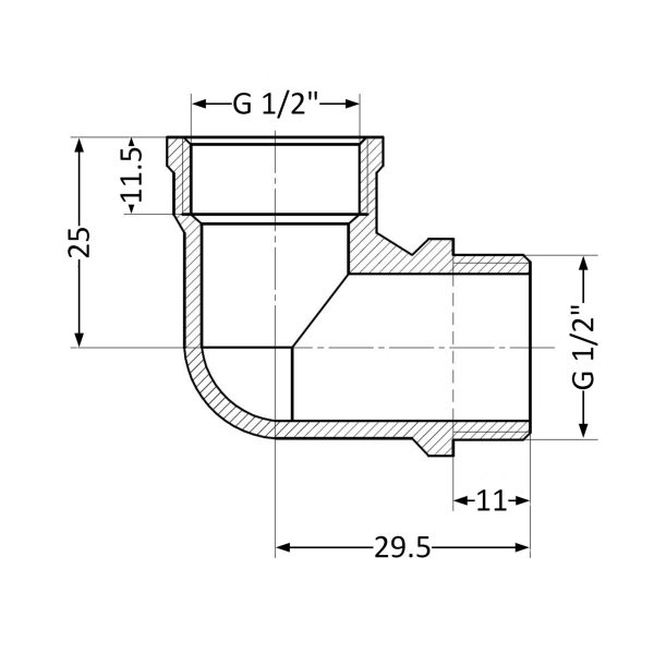 Угол Thermo Alliance Standard 1/2"х1/2" ВЗ (SD42015U)