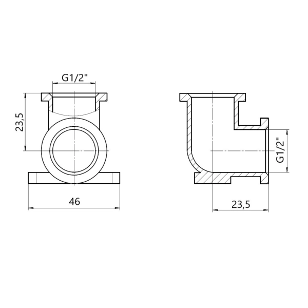 Угол Thermo Alliance Standard 1/2"x1/2" ВР (SD41815N)