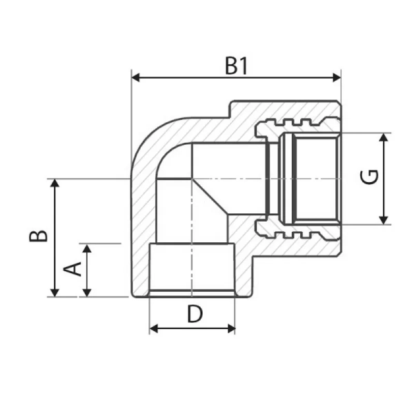 Уголок ITAL IKE206 PPR 90° 32 мм 1"
