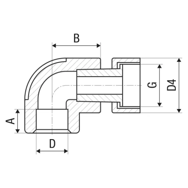 Уголок ITAL IKE703 PPR 90° 32 мм 1"