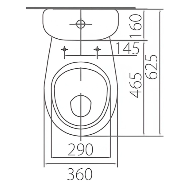 Унитаз компакт Kolo 625x360 овальный, с сиденьем, белый  ...