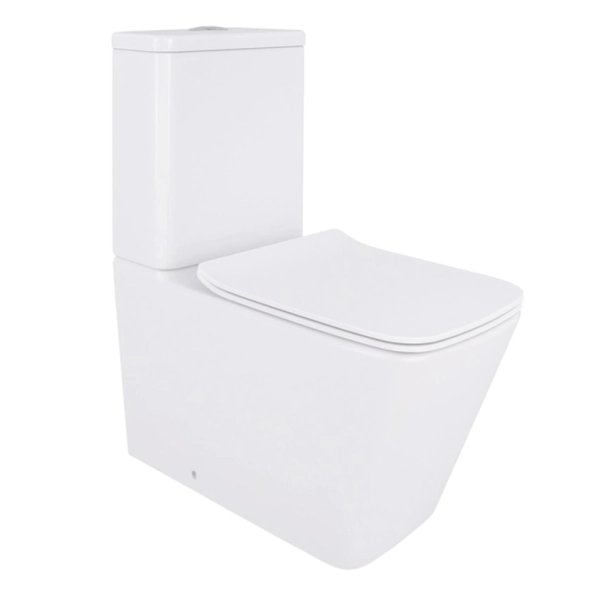 Унитаз компакт Qtap Crow Eco Rimless 640х360 прямоугольн ...