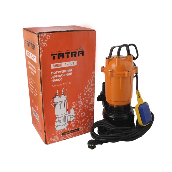 Фекальный насос TATRA-line WQD1 1,1 кВт 220 В H 10 Q 170 ...