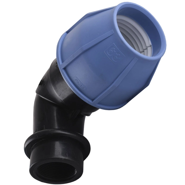 Колено ПНД Vsplast 63х2" ВР 4002