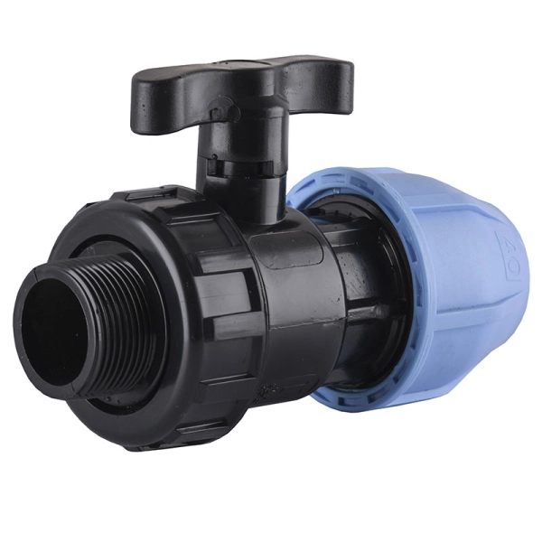 Кран шаровой ПНД Vsplast 40х1 1/4" НР 6003
