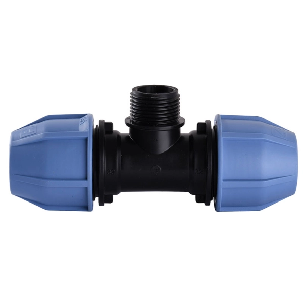 Тройник ПНД Vsplast 63х1 1/2"х63 НР 3003