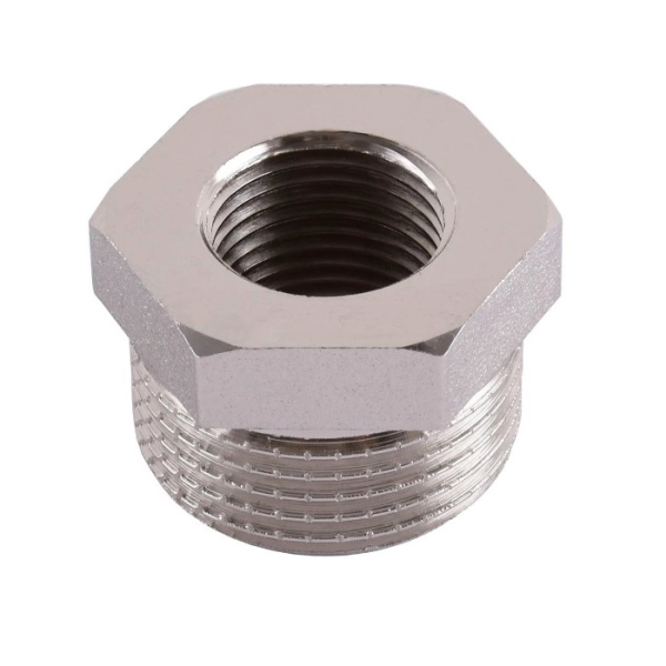 Футорка латунная SOLOMON 3/4"x1" ВН, никель