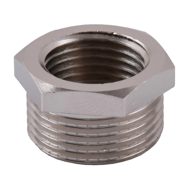 Футорка латунная SOLOMON 3/4"x1/2" ВН, никель