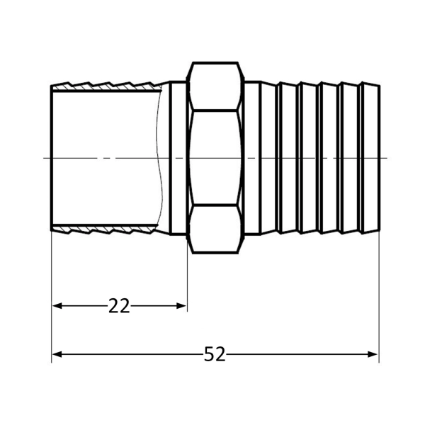 Одинарник Thermo Alliance Standard 3/4"х3/4" 20мм (SD424 ...