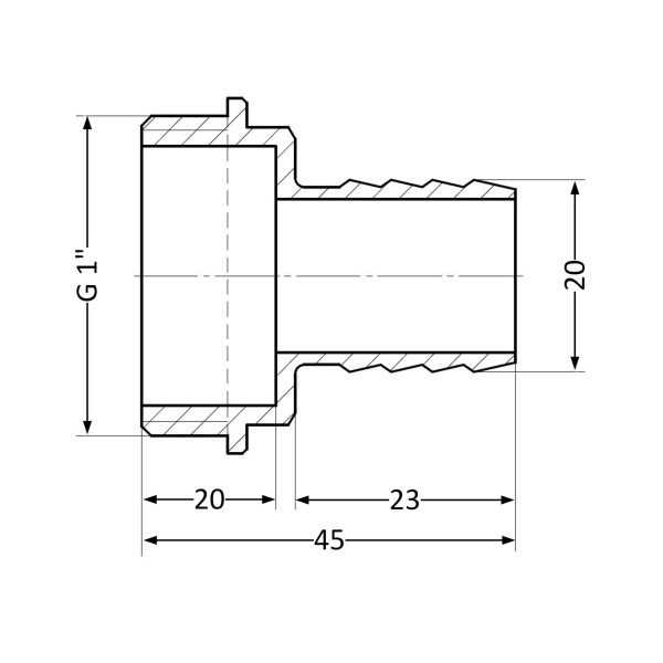 Штуцер Thermo Alliance Standard 3/4"х1" ЗР (SD4272520)