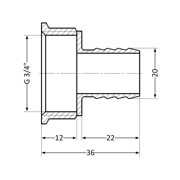 Штуцер Thermo Alliance Standard 3/4"х3/4" ВР (SD4262020)