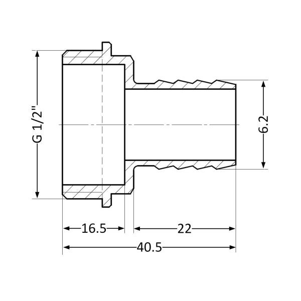 Штуцер Thermo Alliance Standard 1/8"х1/2" ЗР (SD427156)