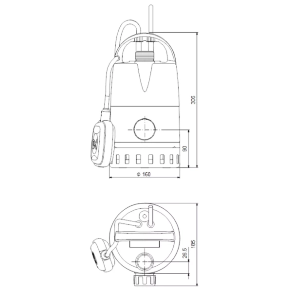 Дренажный насос Grundfos Unilift CC9 - A1 780 Вт H 9 м Q ...