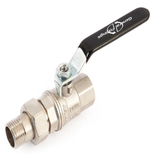 Кран с американкой General Fittings 1 1/2" прямой, латун ...