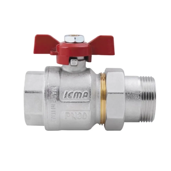 Кран с американкой Icma 1 1/4″ ВН прямой, латунь (87347A ...