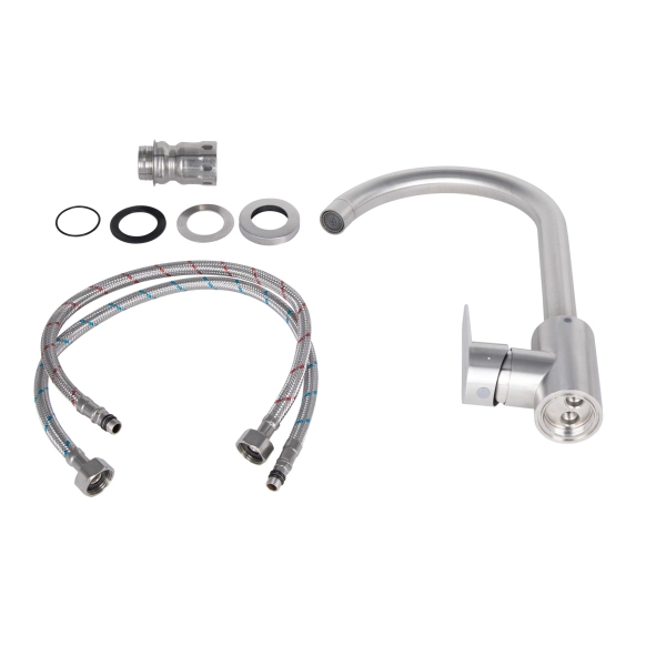 Смеситель для кухни Lidz Vida 04U-SFS однорычажный, нике ...
