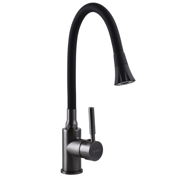 Смеситель для кухни Globus Lux Lazer излив с гибким изли ...