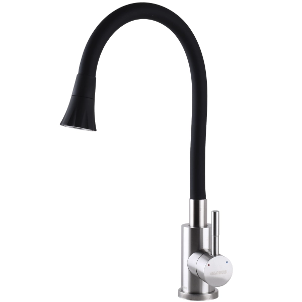 Смеситель для кухни Globus Lux Alpen излив с гибким изли ...