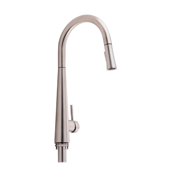 Смеситель для кухни Qtap Evicka PVD с выдвижным изливом, ...