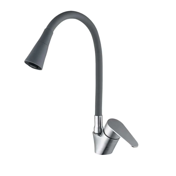 Смеситель для кухни Wezer POD4Y-04G с гибким изливом, се ...