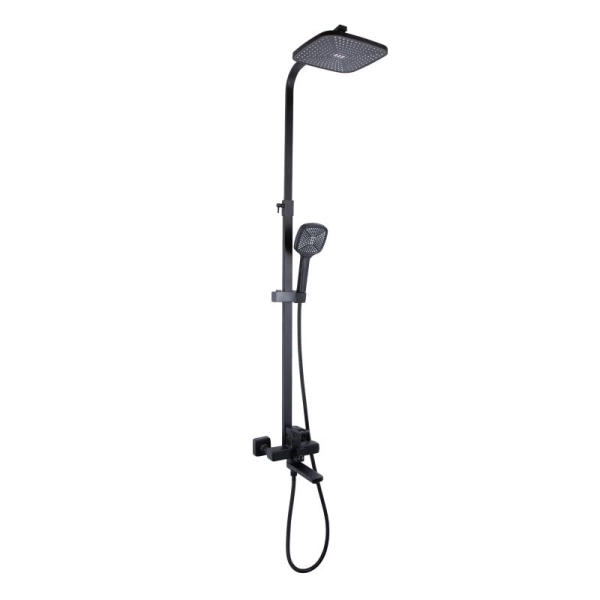 Душевая система  Lidz Wawel 1030 с изливом, латунь, черн ...