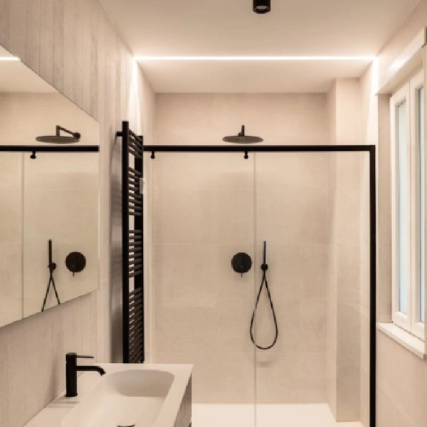 Душевая система TOPAZ Loft cкрытого монтажа, латунь, чер ...