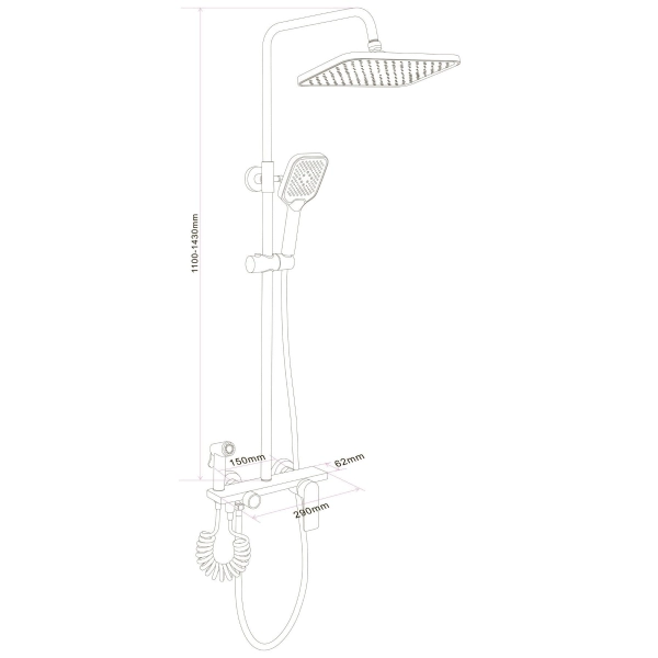 Душевая система Globus Lux Turin GLTU-0550 с тропическим ...