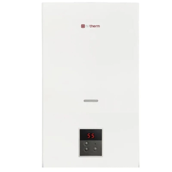 Газовая колонка Hi-Therm 22 кВт 11 л/мин дымоходная, бел ...