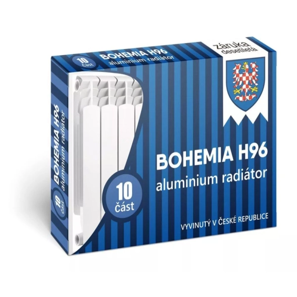 Алюминиевый радиатор Bohemia Н96 500/96 боковое подключе ...