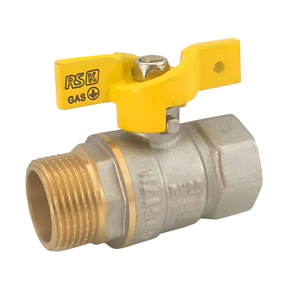Кран шаровой 1" ЗВ желтая бабочка СW 617 Original RSk Ит ...