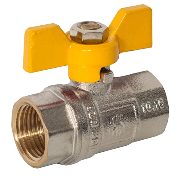 Шаровой кран ASCO 1/2" ВВ прямой, латунь (NP-YB1)