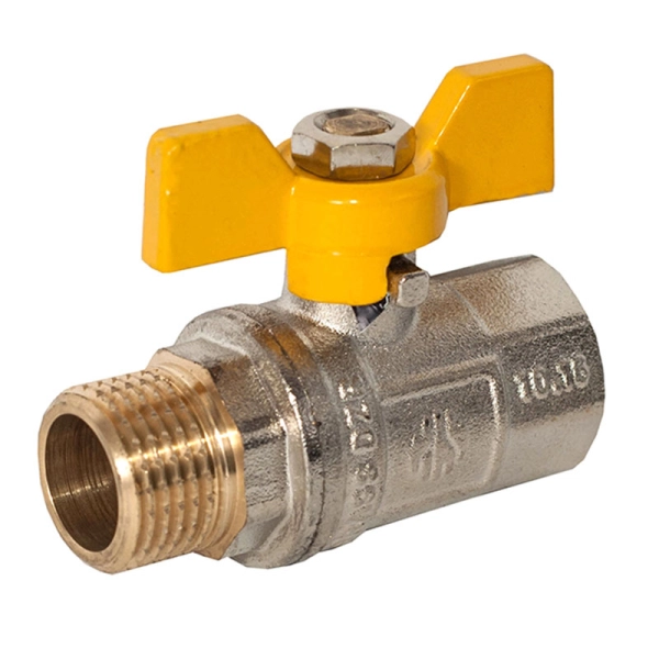 Шаровой кран ASCO 1/2" НВ прямой, латунь (NP-YB11)