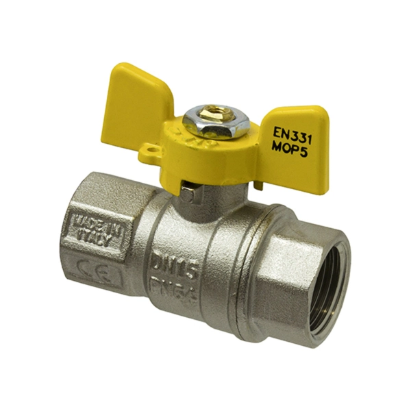 Газовый кран Bugatti 1/2″ ВВ прямой, латунь (04760001)