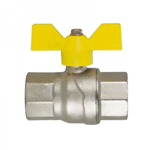 Газовый кран ЭКО 3/4″ ВВ прямой, латунь (EKB-02-Y)