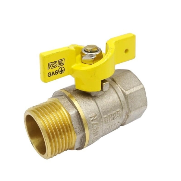 Газовый кран RSk 1″ ВН прямой, латунь (RS-kGV18-018)