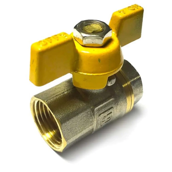 Газовый кран АБ 1/2″ ВВ прямой, латунь (KGG02)