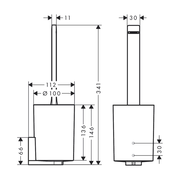 Набір аксесуарів HANSGROHE WALLSTORIS 27969670, чорний ( ...